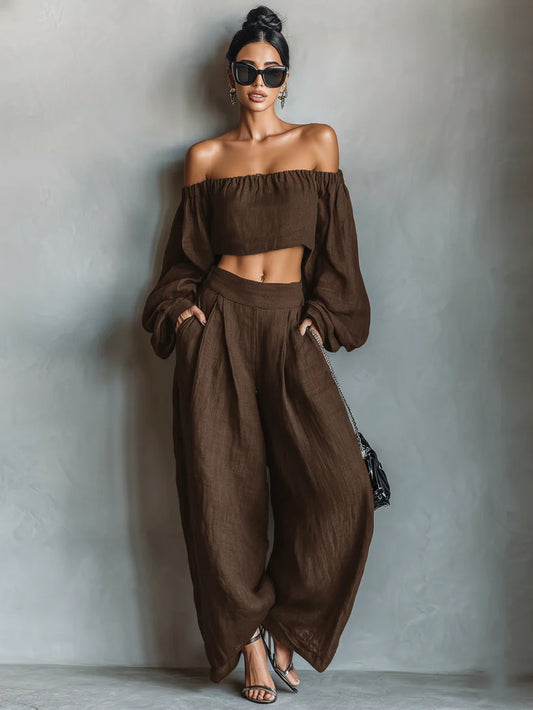 Zoe | Conjunto de Blusa Corta Minimalista