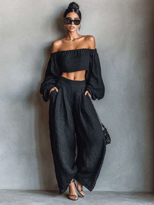 Zoe | Conjunto de Blusa Corta Minimalista