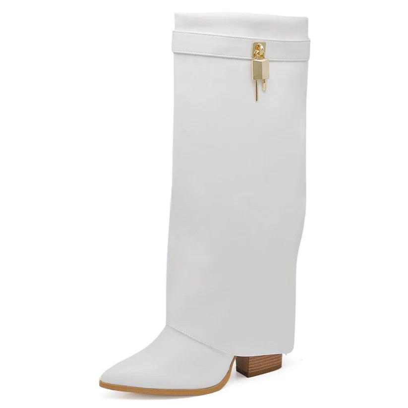 Clara | Botas de Polaina con Punta y Tacón