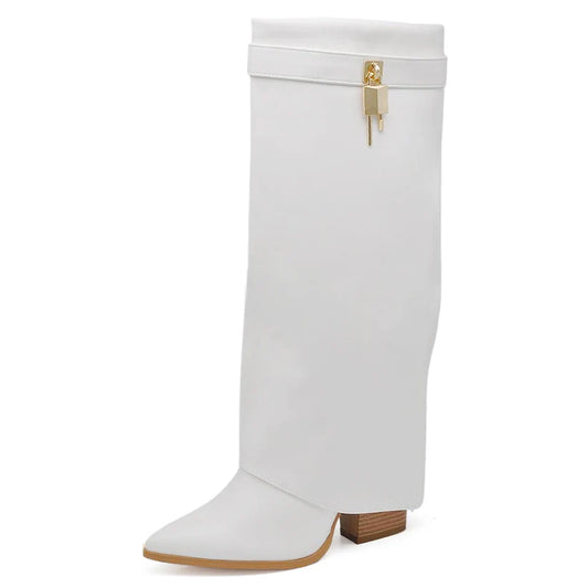 Clara | Botas de Polaina con Punta y Tacón
