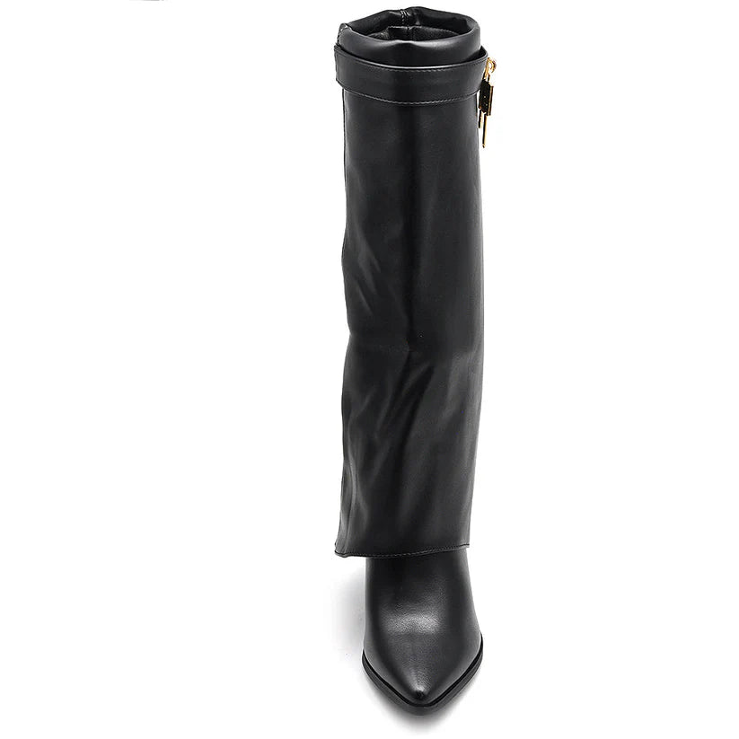 Clara | Botas de Polaina con Punta y Tacón