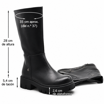 Aitana | Botas 2 en 1 con Polaina Fruncida Removible