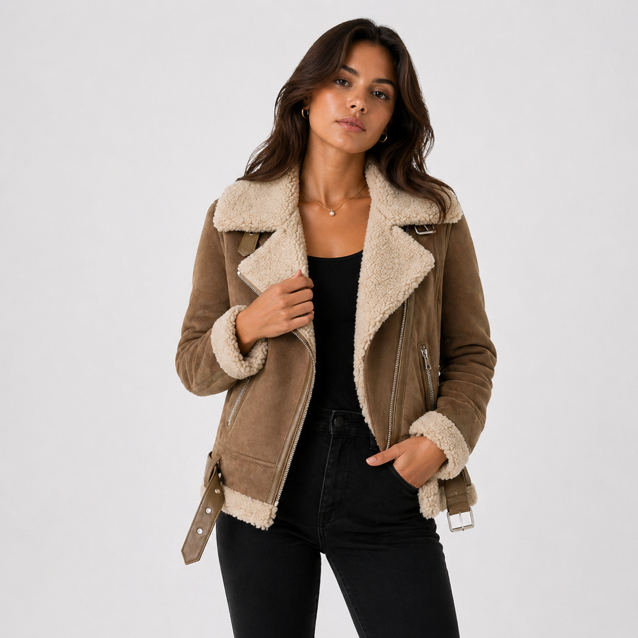 Zara | Abrigo de Invierno de Ante