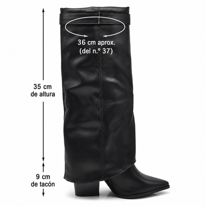 Clara | Botas de Polaina con Punta y Tacón
