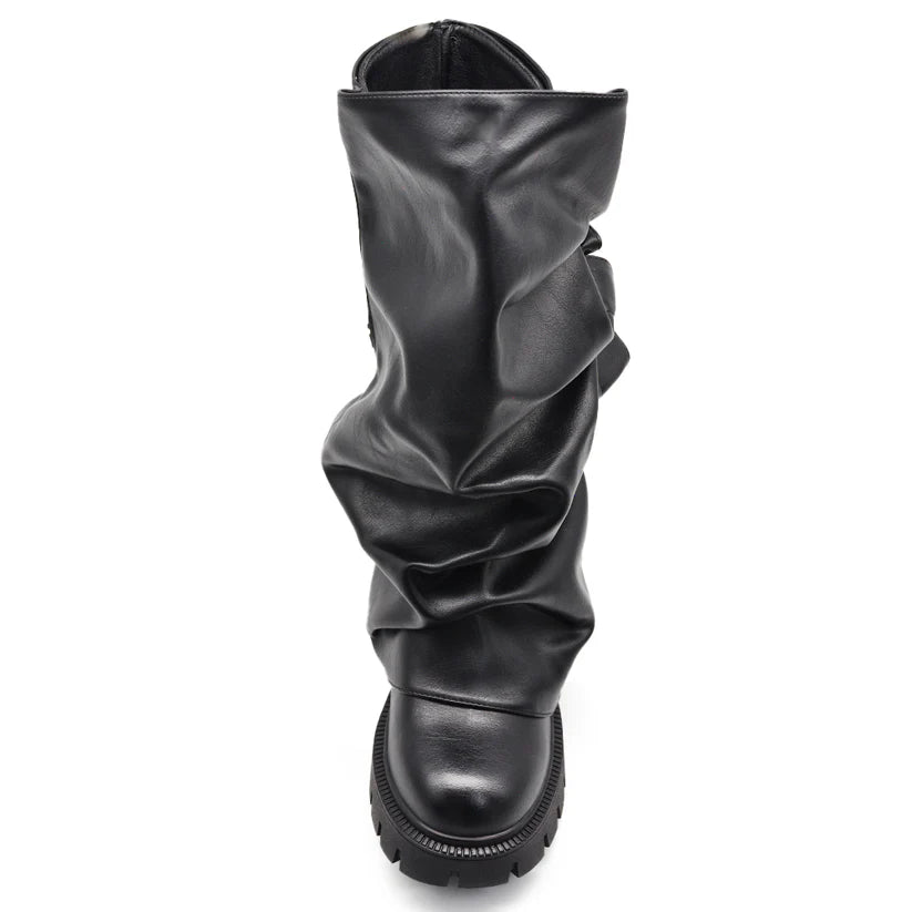 Aitana | Botas 2 en 1 con Polaina Fruncida Removible