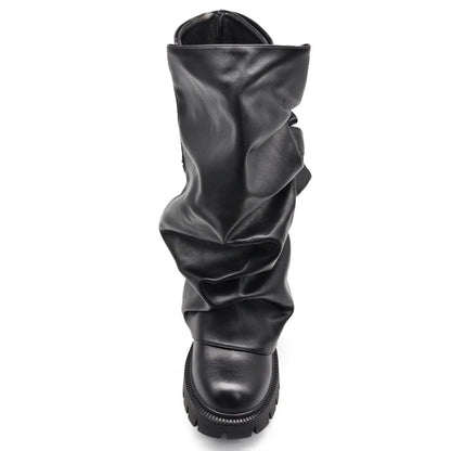 Aitana | Botas 2 en 1 con Polaina Fruncida Removible