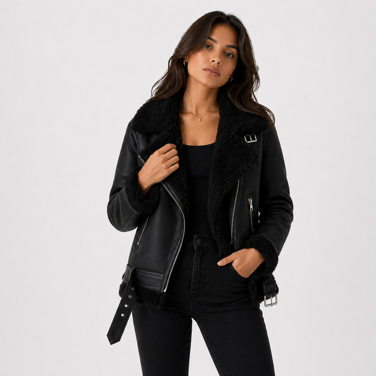 Zara | Abrigo de Invierno de Ante
