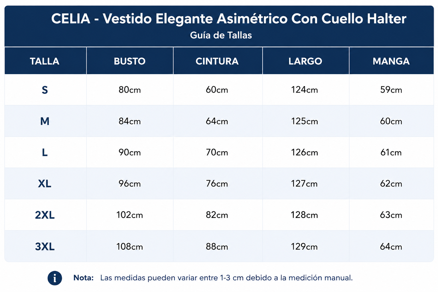 Tabla de tallas