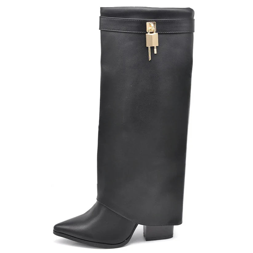 Clara | Botas de Polaina con Punta y Tacón