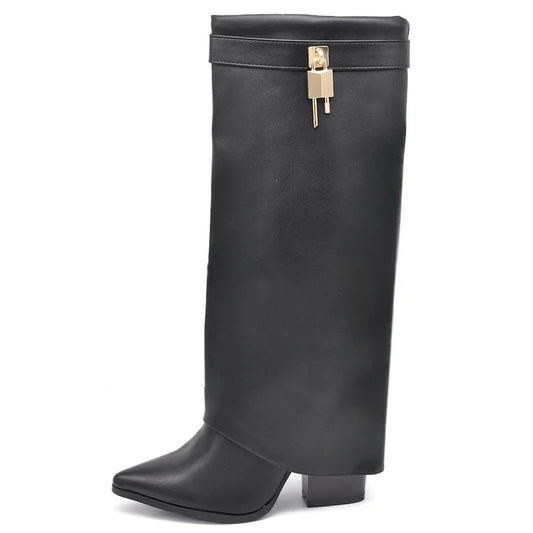 Clara | Botas de Polaina con Punta y Tacón