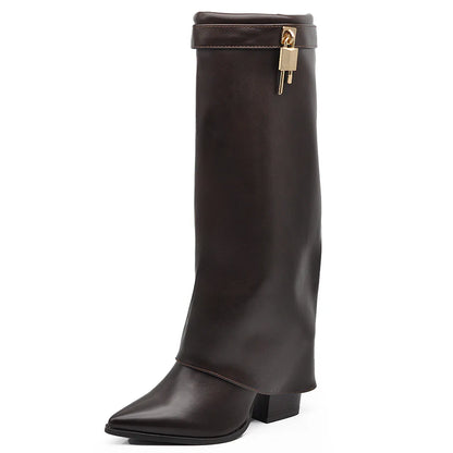 Clara | Botas de Polaina con Punta y Tacón