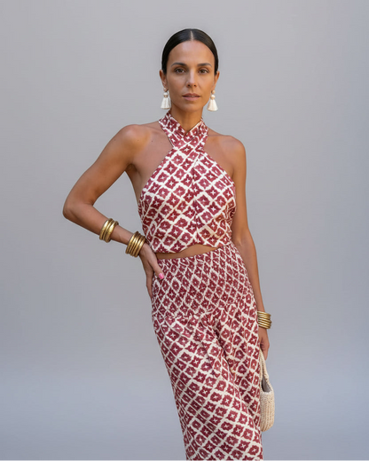 Elsa | Conjunto Elegante con Diseño de Hombros Descubiertos