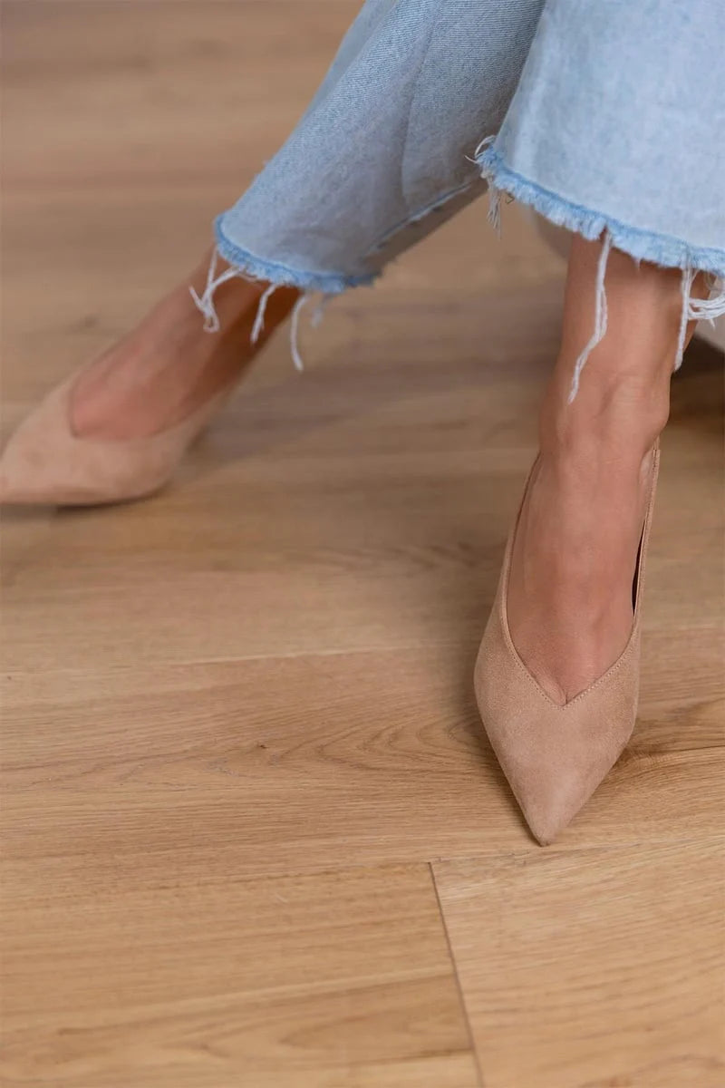 Marlena | Tacchi bassi color nude
